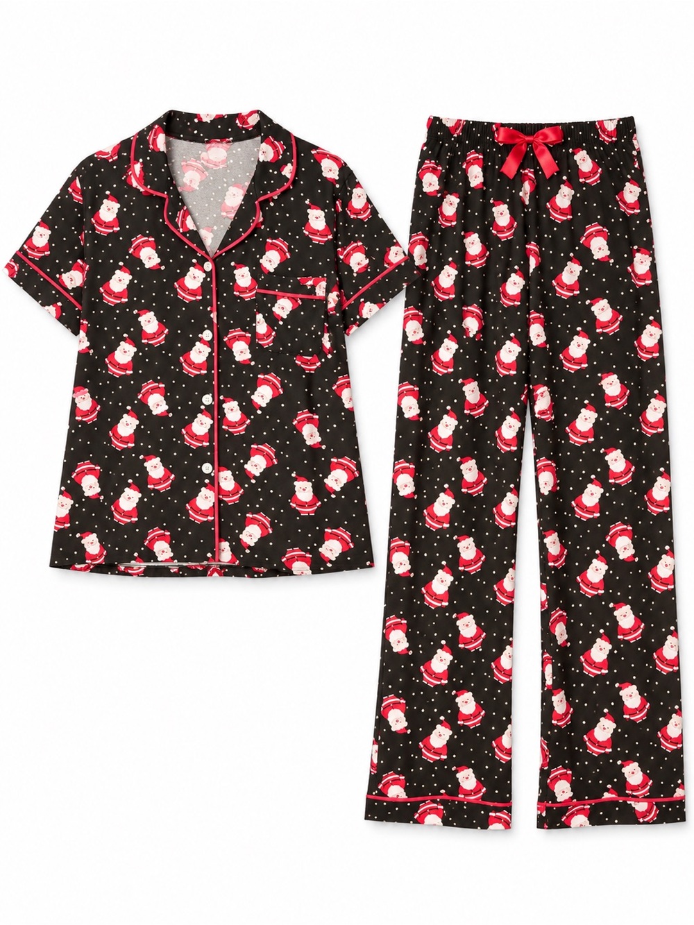 NWT Not a Morning Person Santa Christmas Pajama Set XL